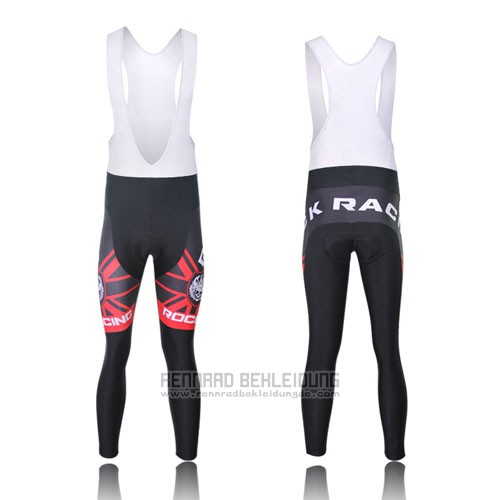 2013 Fahrradbekleidung Rock Racing Shwarz und Rot Trikot Langarm und Tragerhose